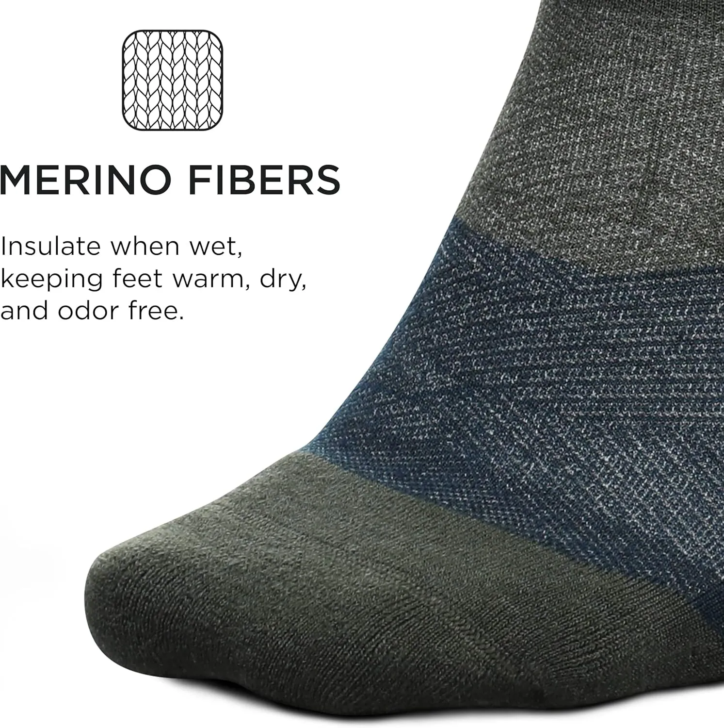 Feetures Merino 10 Max Cushion No Show Tab Ankle Socks - Wool Socks for Women & Men - (1 Pair)