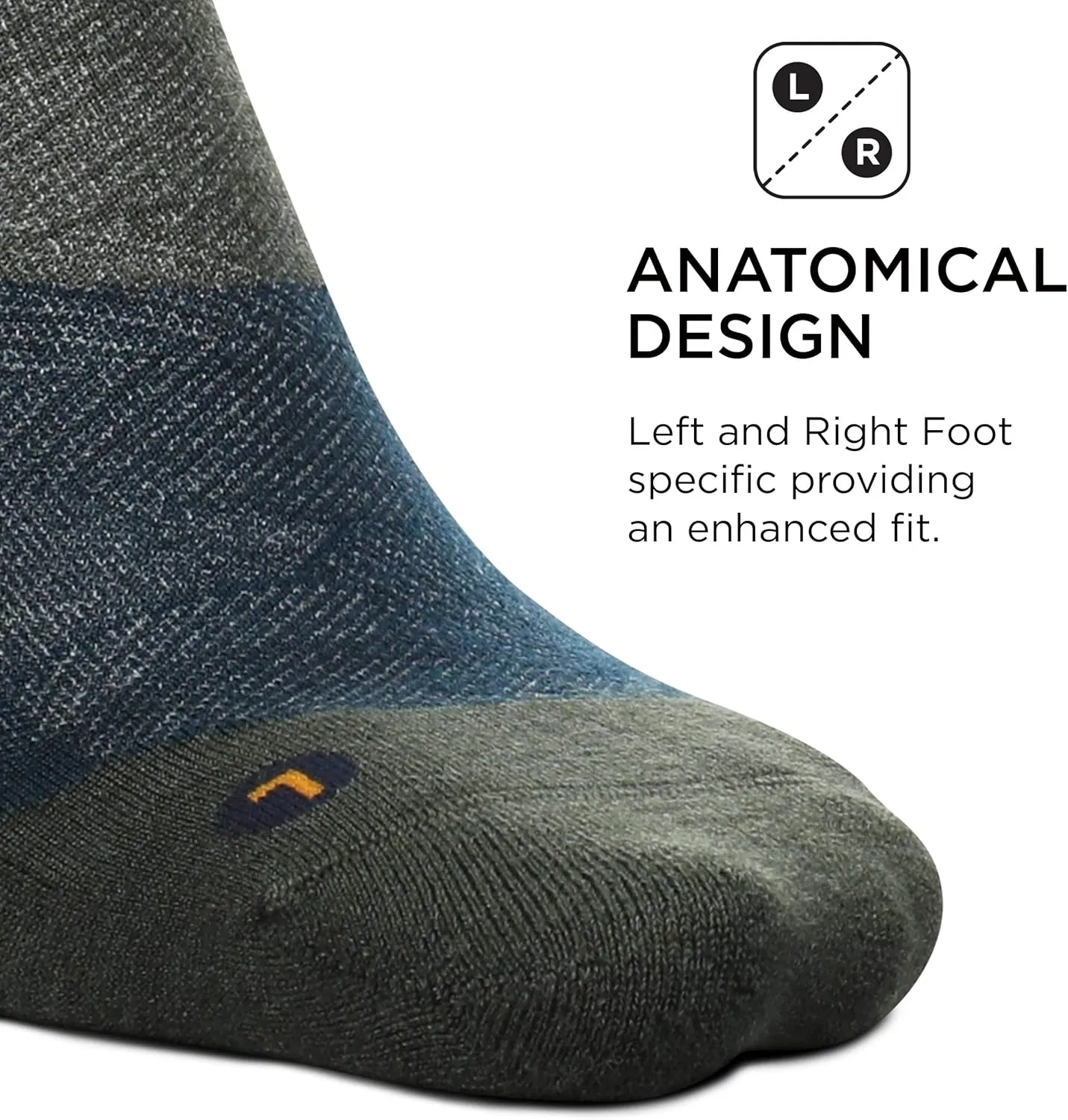 Feetures Merino 10 Max Cushion No Show Tab Ankle Socks - Wool Socks for Women & Men - (1 Pair)