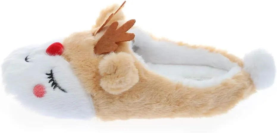 Fluffy Rainbow Unicorn Slippers for Women Anti-Slip Slippers Unicorn Gifts for Girls