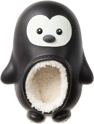 Foamwalk Toddler Unisex Novelty House Clogs with Faux Fur Lining - Penguin Slippers for Toddler Boys/Girls