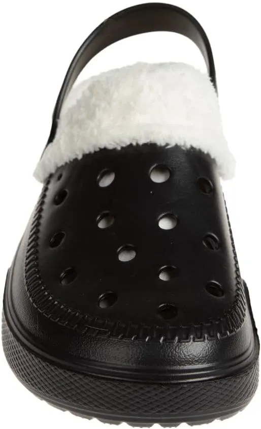 Foamwalk Women's Comfortable Furry Solid and Bubble Heel Platform Clogs with Faux Fur Lining - Fur Lined Clogs for Women