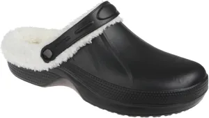 Foamwalk Women's Comfortable Furry Solid and Bubble Heel Platform Clogs with Faux Fur Lining - Fur Lined Clogs for Women