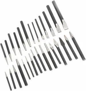 For 29 PC Master Mechanic's Punch and Cold Chisel Set