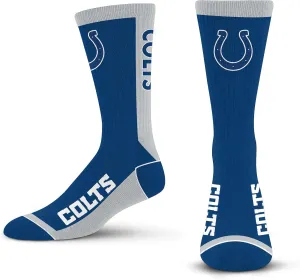 For Bare Feet MVP Crew Sock NFL Large