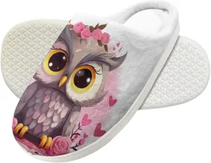 Forchrinse Colorful Dog Paw Print Unisex Child Plush Slip on House Slipper Plush Cozy Warm Slippers with Memory Foam for Boys Girls