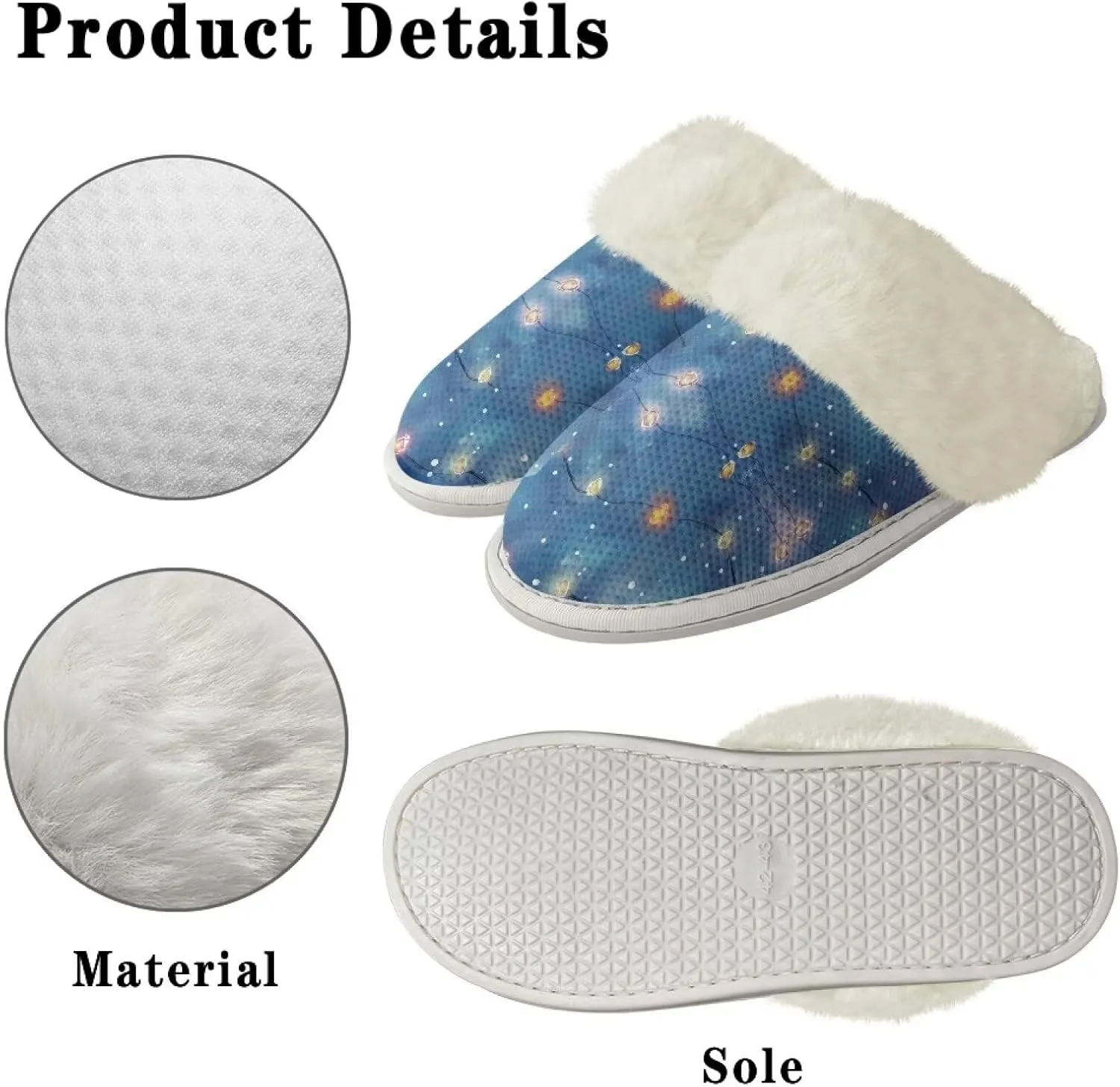 Fuzzy Slippers for Women Cozy Indoor Slippers for Women Fluffy Fur