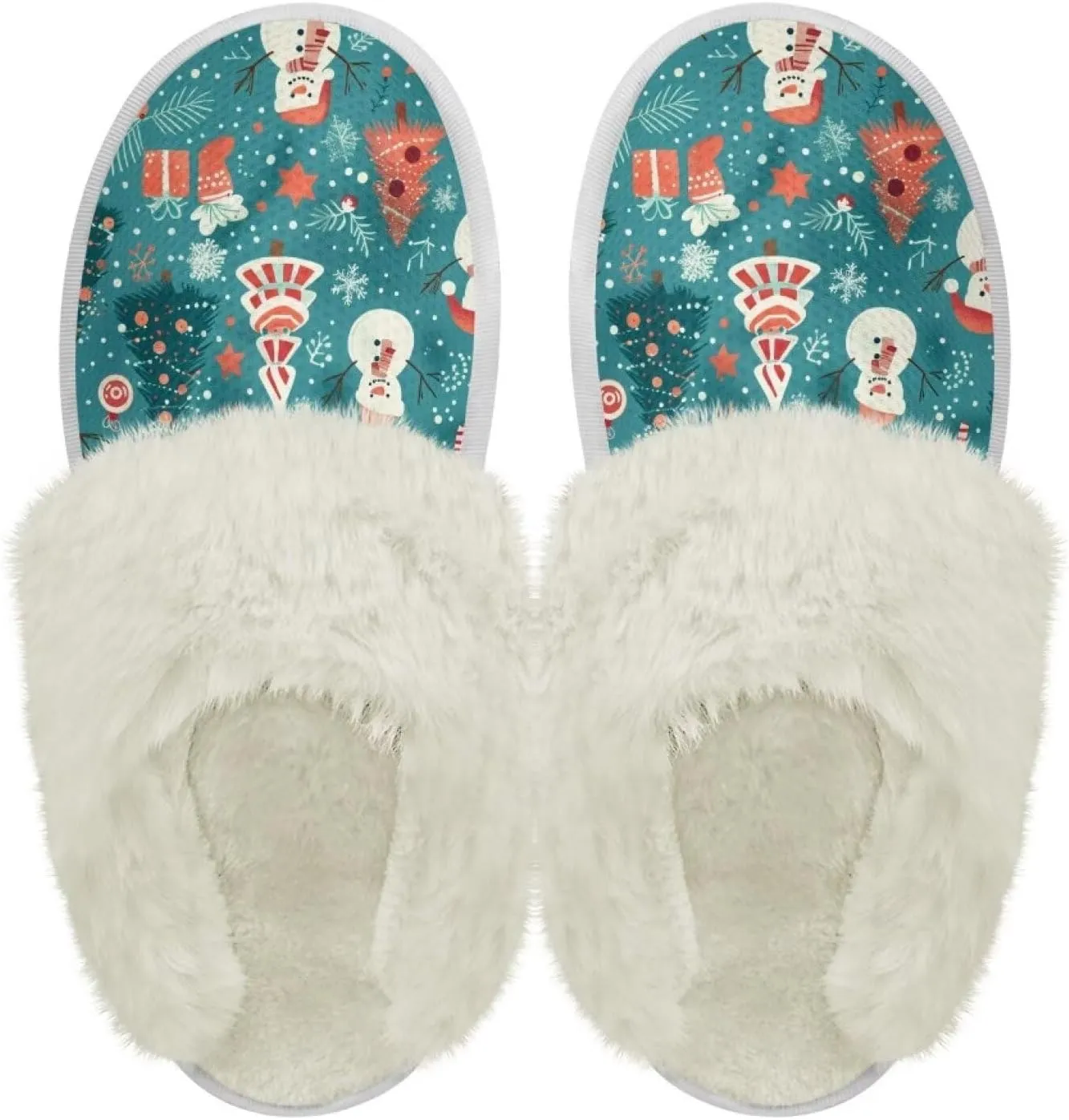 Fuzzy Slippers for Women Cozy Indoor Slippers for Women Fluffy Fur