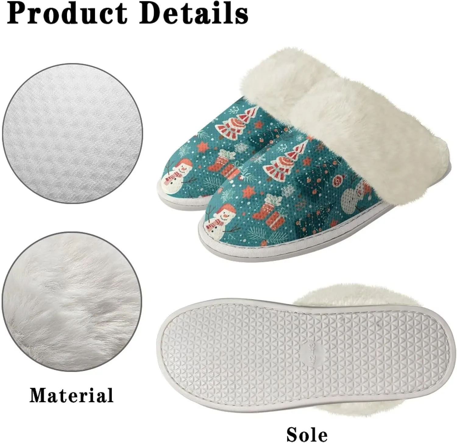 Fuzzy Slippers for Women Cozy Indoor Slippers for Women Fluffy Fur