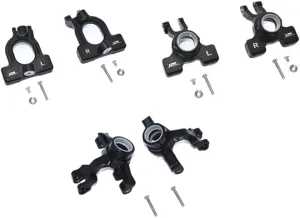 GPM Alum Front C-Hubs   Front & Rear Knuckle Arms Black : 1/10 Kraton 4S BLX