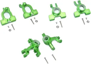 GPM Alum Front C-Hubs   Front & Rear Knuckle Arms Green : 1/10 Kraton 4S BLX