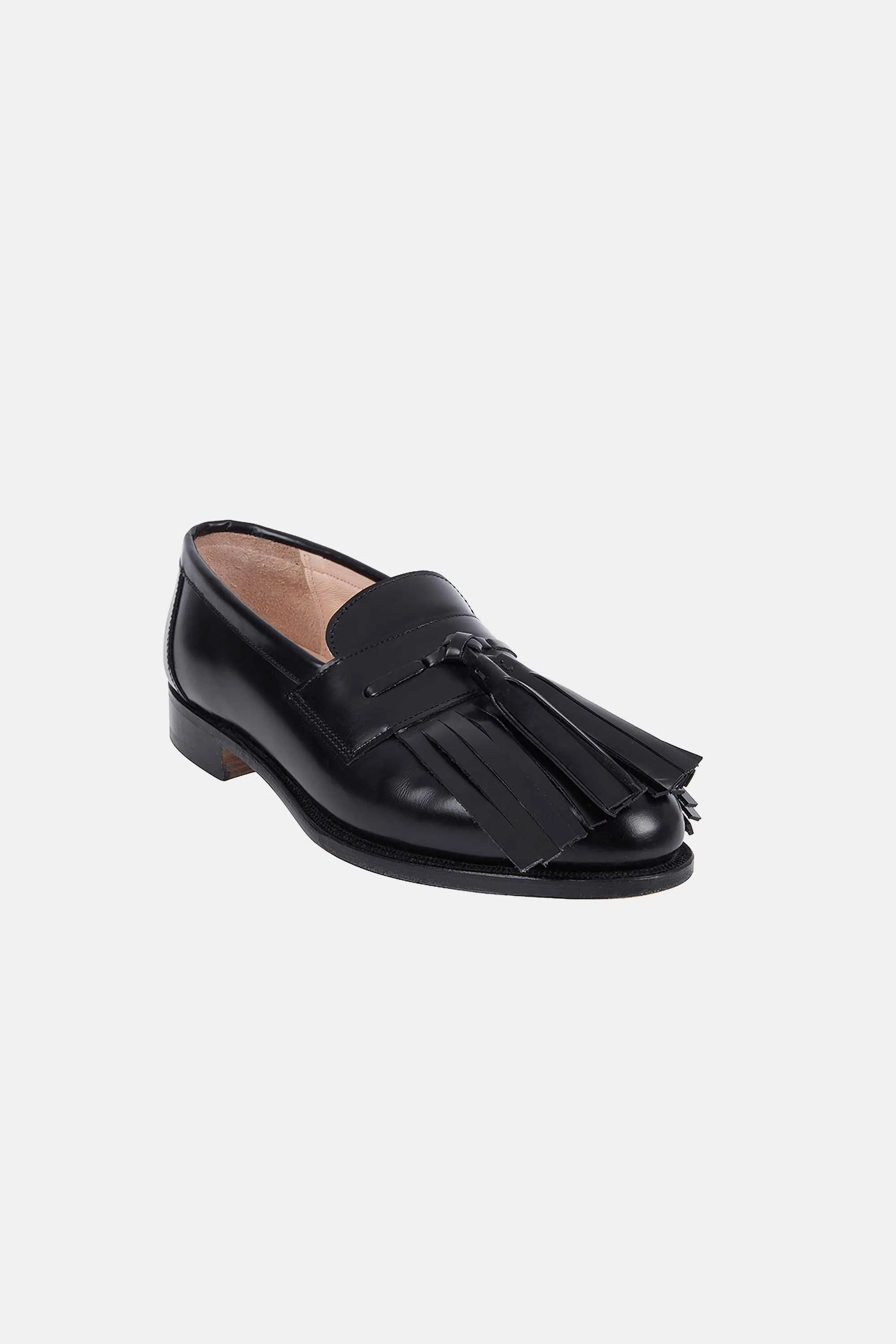 Grenson X Emilia Wickstead Grenda Tassel Front Loafer in Black Leather