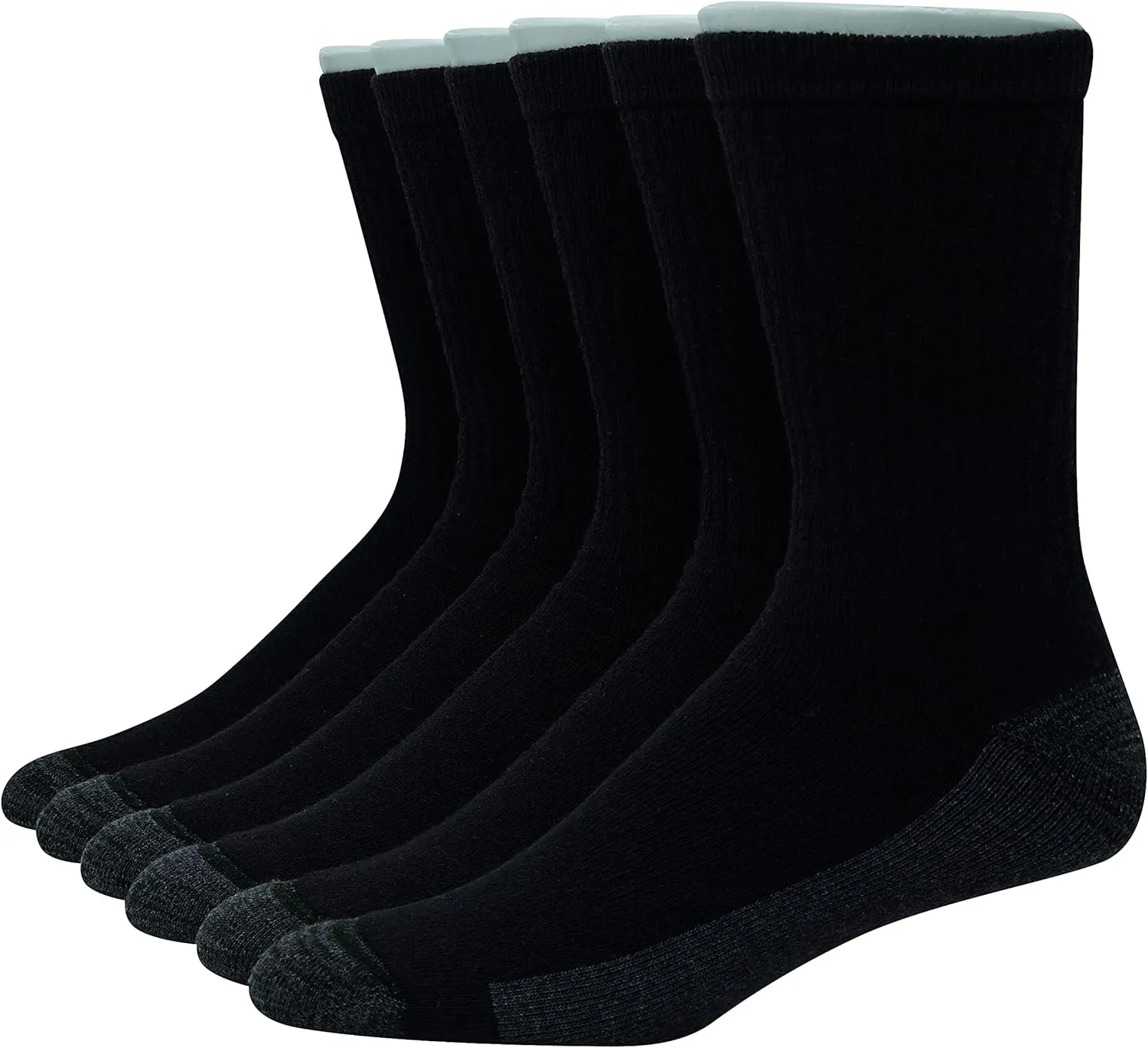 Hanes Men Ultra Cushion FreshIQ Odor Control with Wicking Crew Socks, 6-Pair Pack