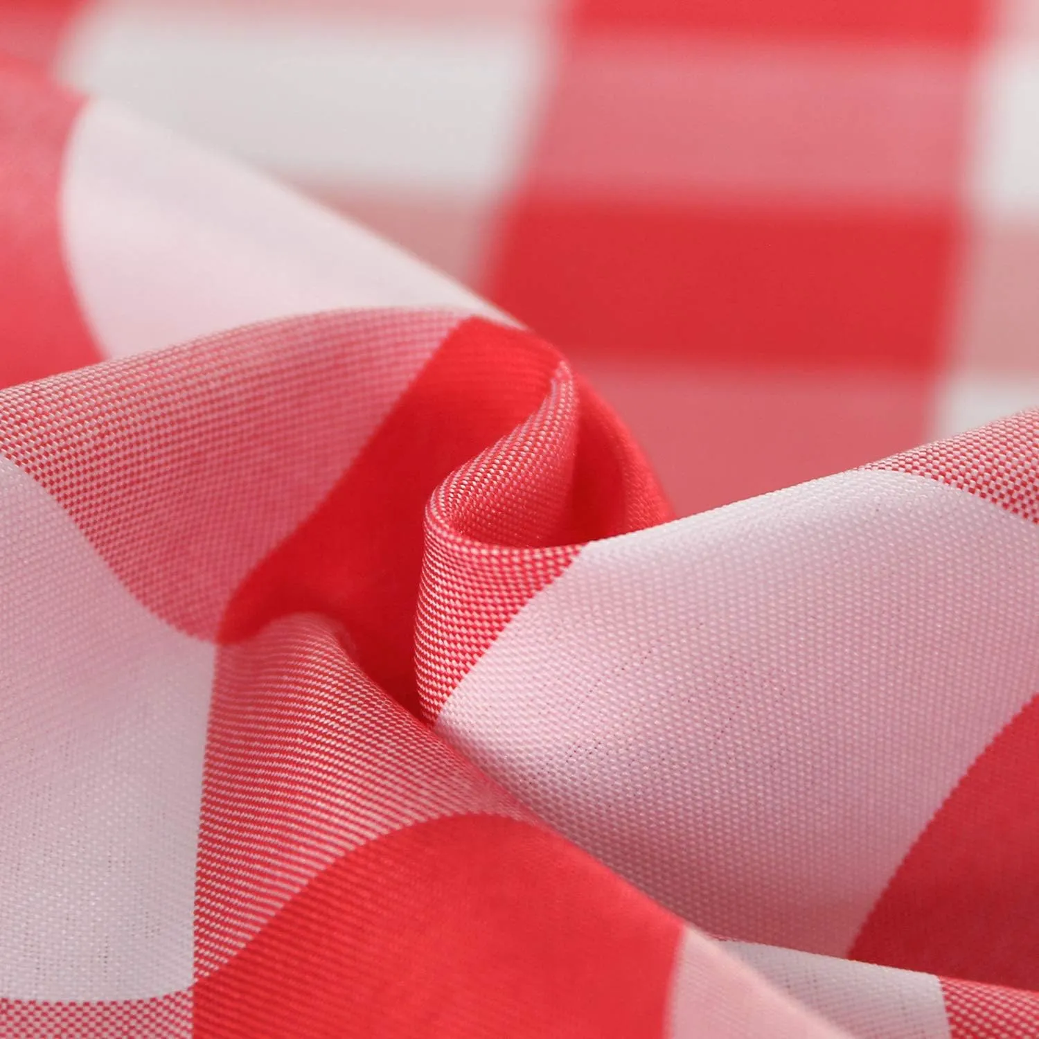 Hiasan Semi Sheer Tier and Valance Curtains Set Light Filtering Buffalo Checkered Kitchen Curtains, Red, Set of 3 Pieces, 60 W x 18 L (1 Panel)   29 W x 36 L (2 Panels)