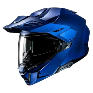 HJC i80 Solid Modular Motorcycle Helmet with HJ-44 Pin-lock Shield, DOT Approved (Semi Flat Metallic Blue, XX-Large)