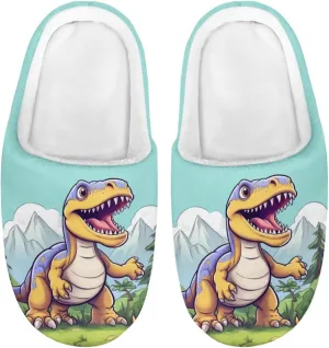 HUIACONG TPR Sole Boys Girls Indoor Outdoor Slippers Fuzzy Unisex House Shoes
