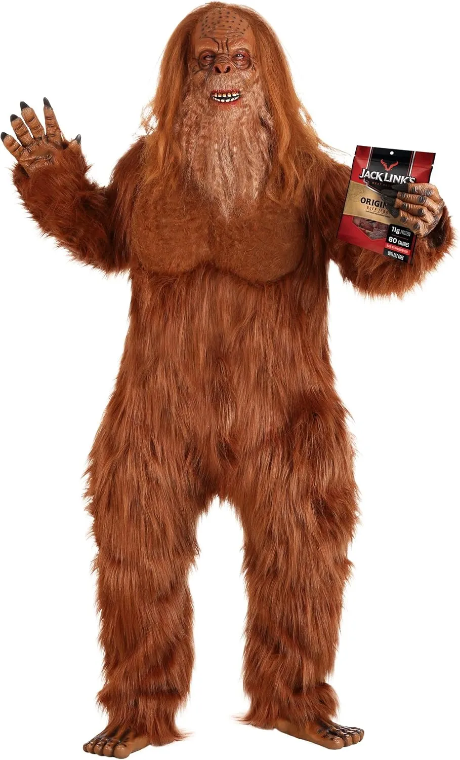 Jack Links Plus Size Sasquatch Costume Bigfoot Mascot Messin With Sasquatch Halloween Costume, Adult Big and Tall Sizes