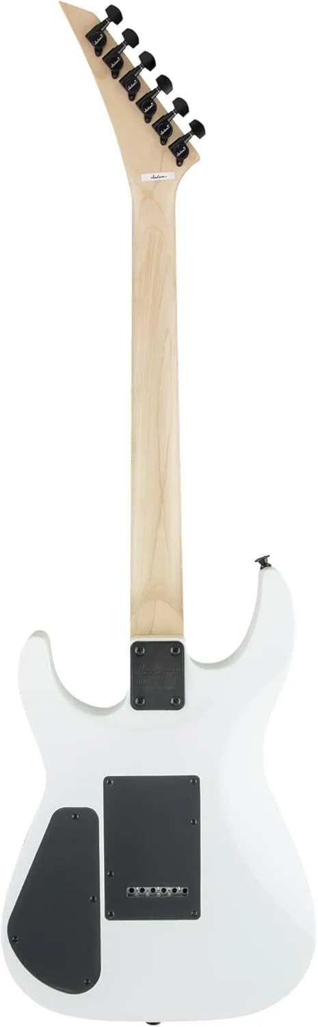 Jackson Dinky JS12 Electric Guitar Snow White Bundle With Cable, Strap, Tuner, Picks, and Austin Bazaar Instructional DVD