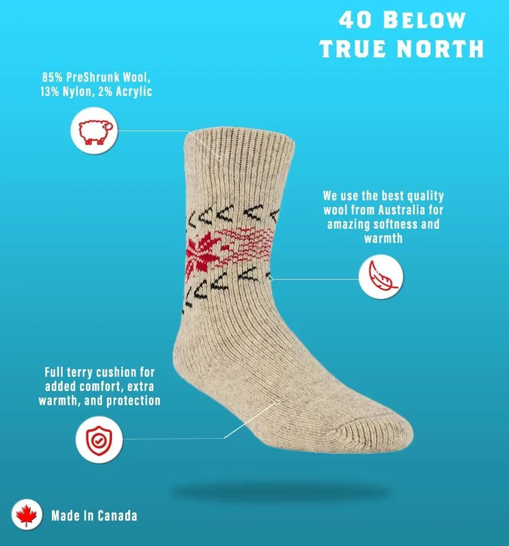 J.B. Field's Women's Icelandic -40 Below Snowflake Pattern Socks (2PK)