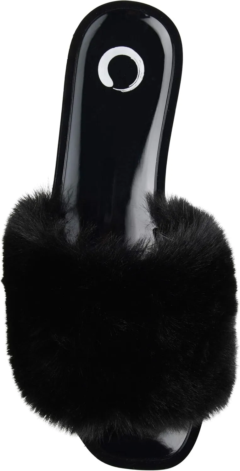 Journee Women's Faux Fur Dusk Slide
