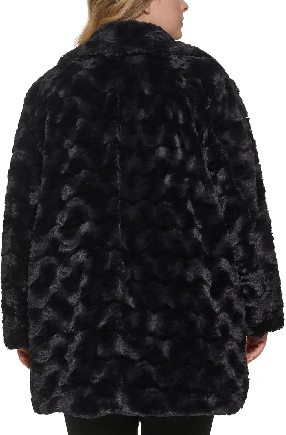 Kenneth Cole Women's Classic Mink Style Faux Fur Coat