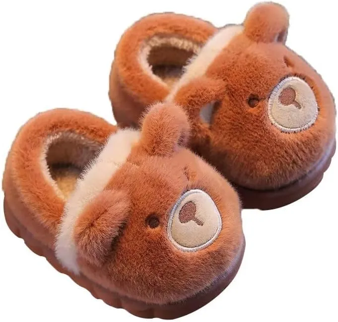 Kids Boy Girl Lovely Cartoon Animal Warm Winter Slippers