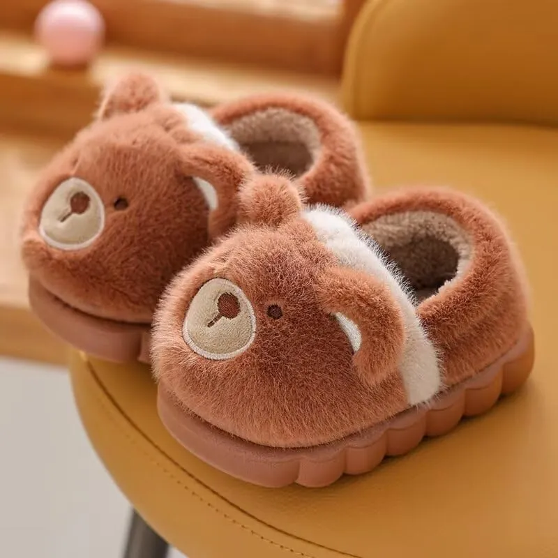 Kids Boy Girl Lovely Cartoon Animal Warm Winter Slippers