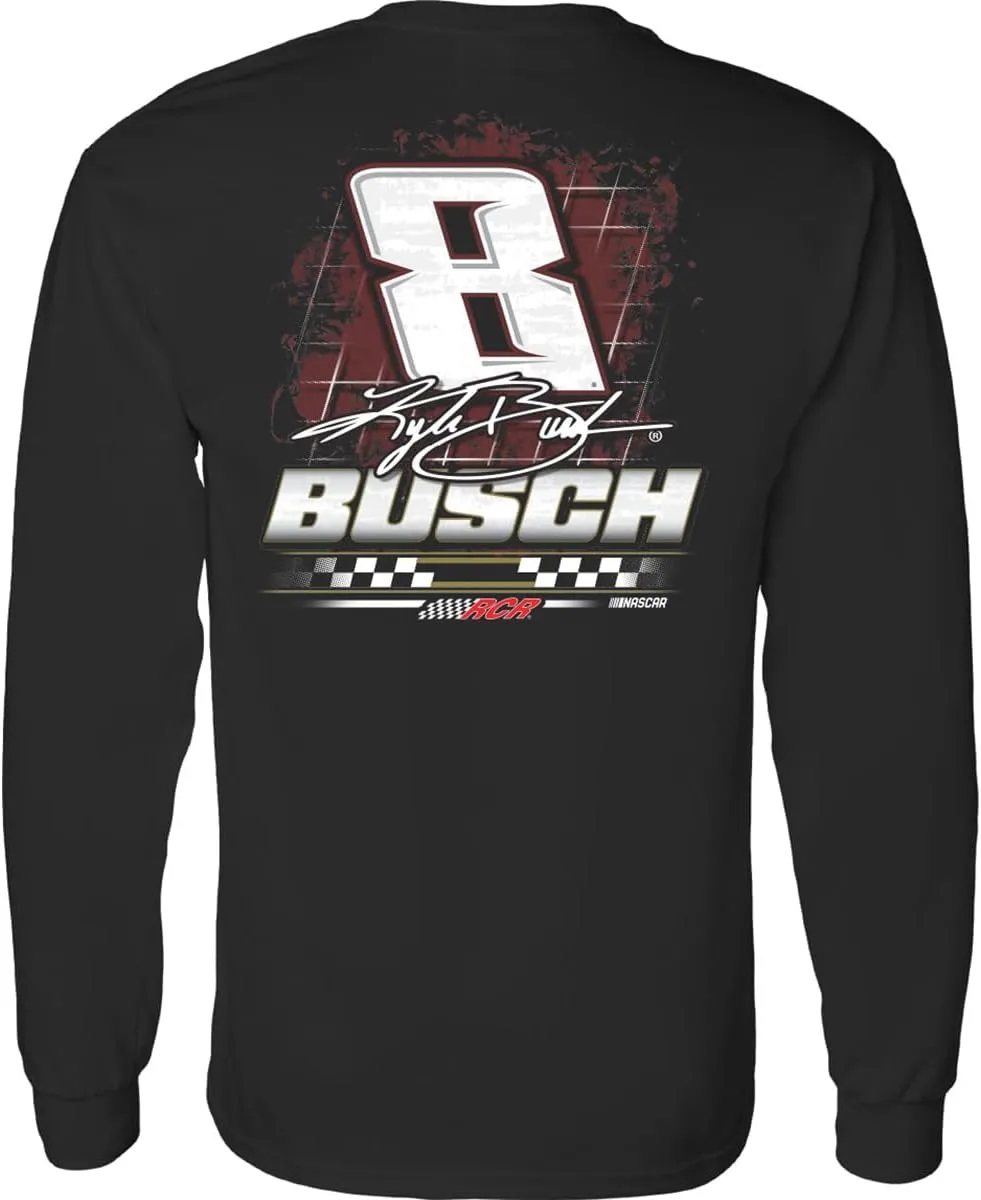 Kyle Busch 2025 Long Sleeve Rebel 2-Spot T-Shirt Black