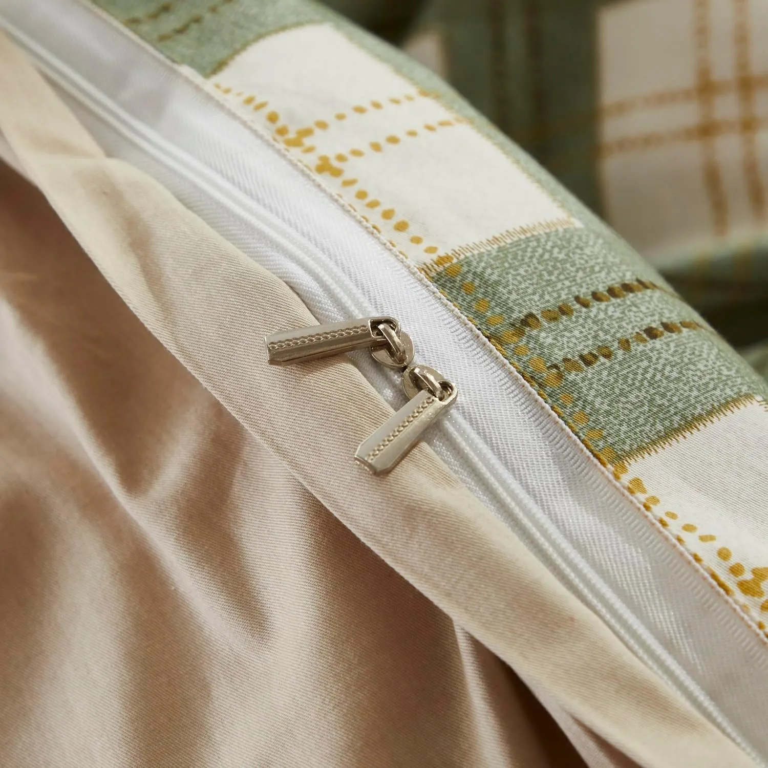 Lemfux Gingham Duvet Cover Queen 3 Pieces Cotton Sage Green Gingham Checkered Duvet Covers Girls Boys Light Green Plaid 1 x Queen Duvet Cover 90" x 90'' and 2 x Standard Pillowcases 20" x 30"