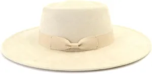 LIDHAY Wide Brim Fedora Hats for Women Men Large Suede Panama Rancher Hat Pork Pie Jazz Hat