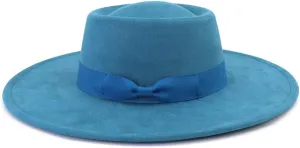 LIDHAY Wide Brim Fedora Hats for Women Men Large Suede Panama Rancher Hat Pork Pie Jazz Hat