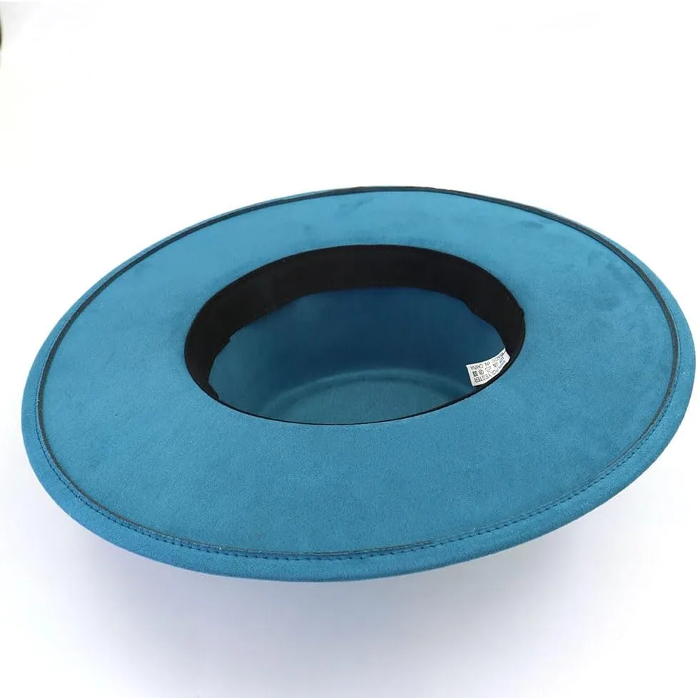 LIDHAY Wide Brim Fedora Hats for Women Men Large Suede Panama Rancher Hat Pork Pie Jazz Hat