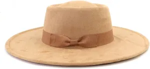 LIDHAY Wide Brim Fedora Hats for Women Men Large Suede Panama Rancher Hat Pork Pie Jazz Hat