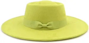 LIDHAY Wide Brim Fedora Hats for Women Men Large Suede Panama Rancher Hat Pork Pie Jazz Hat