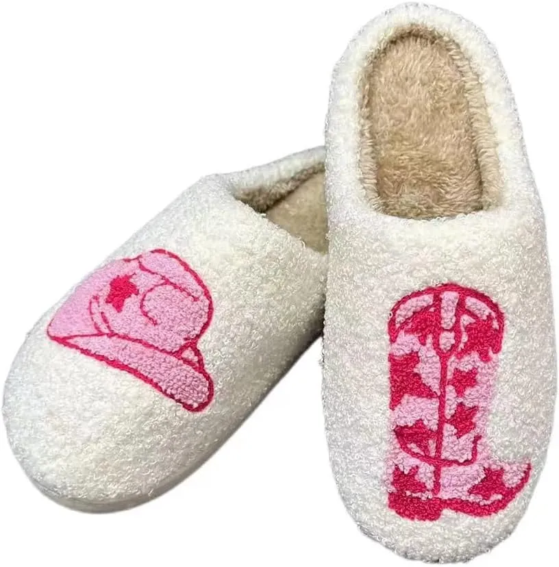 LNERIP Animal Slippers Fruit Slippers Plant Slippers Various Cartoon Patterns Fluffy Soft Memory Foam Retro Indoor Outdoor Home Couple Shoes