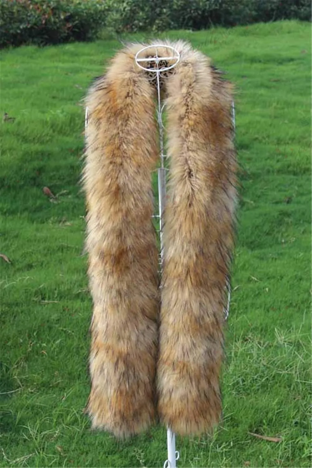 Long Men Women Faux Fur Collar Winter Warm Wrap Stole Scarf Shawl Shrug
