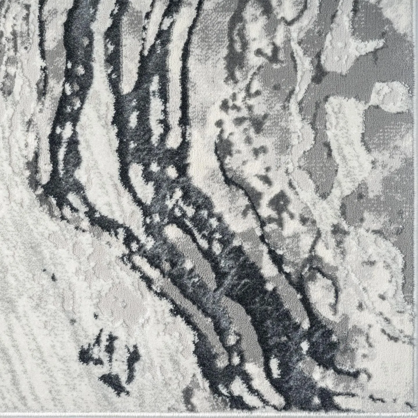 LUXE WEAVERS Marble Swirl Gray 2x3 Area Rug