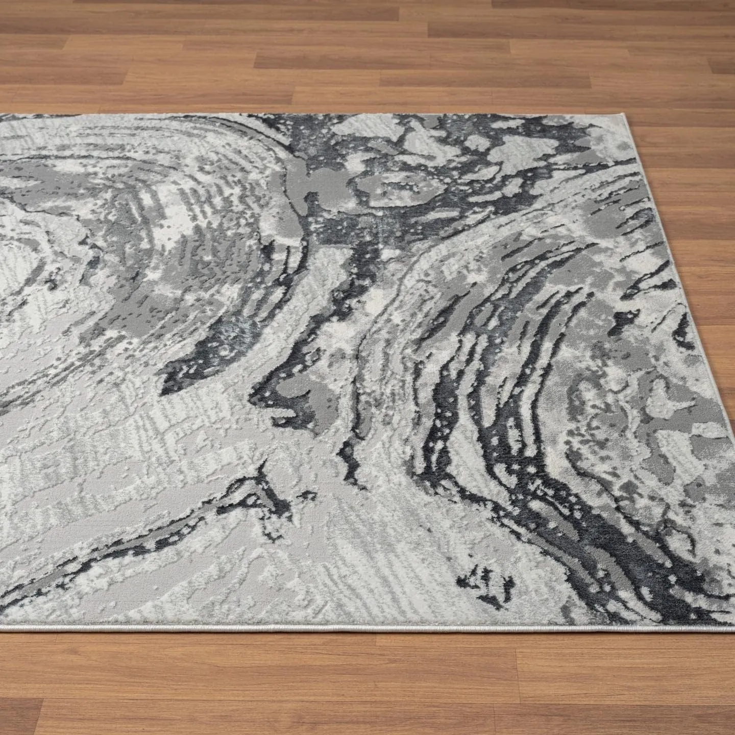 LUXE WEAVERS Marble Swirl Gray 2x3 Area Rug