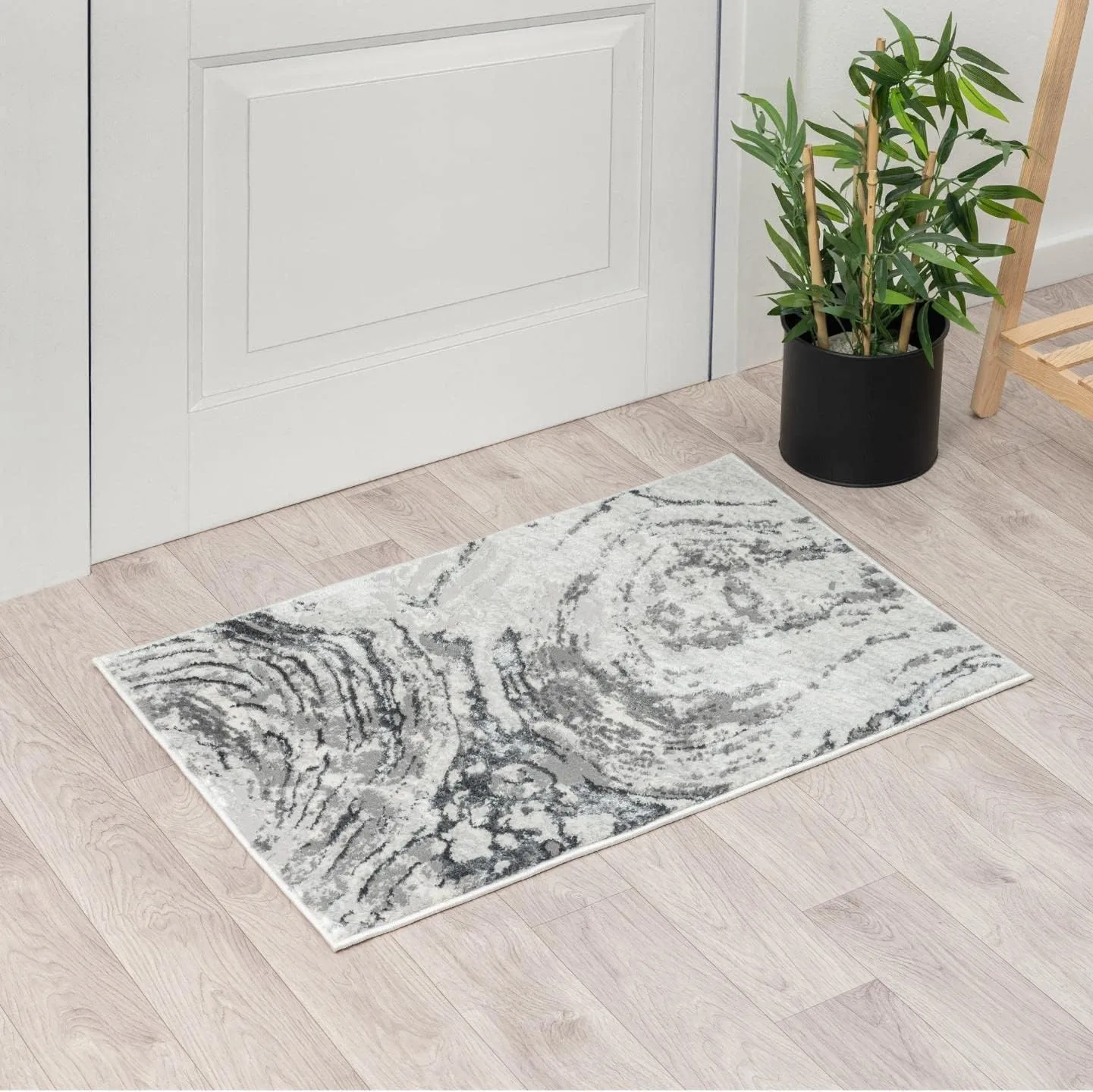 LUXE WEAVERS Marble Swirl Gray 2x3 Area Rug