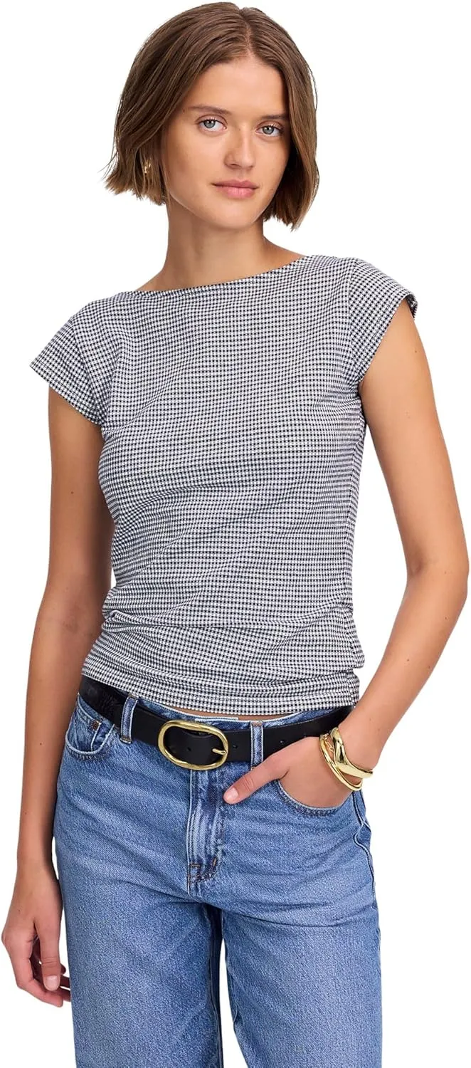 Madewell Women's Refined Low Back Top Gingham