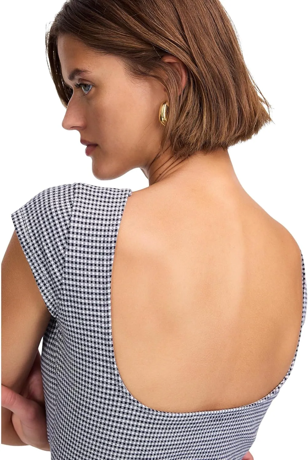 Madewell Women's Refined Low Back Top Gingham