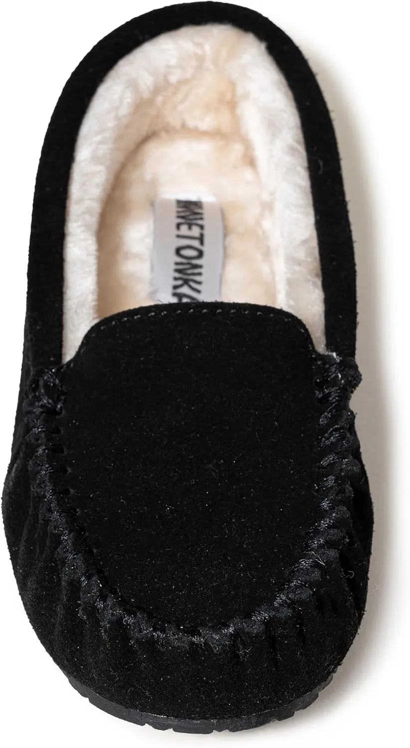 Minnetonka Cosi Venetian – Cozy Indoor Slippers for Women with Durable Rubber Hard Sole Design, Genuine Suede and Soft Pile Lining