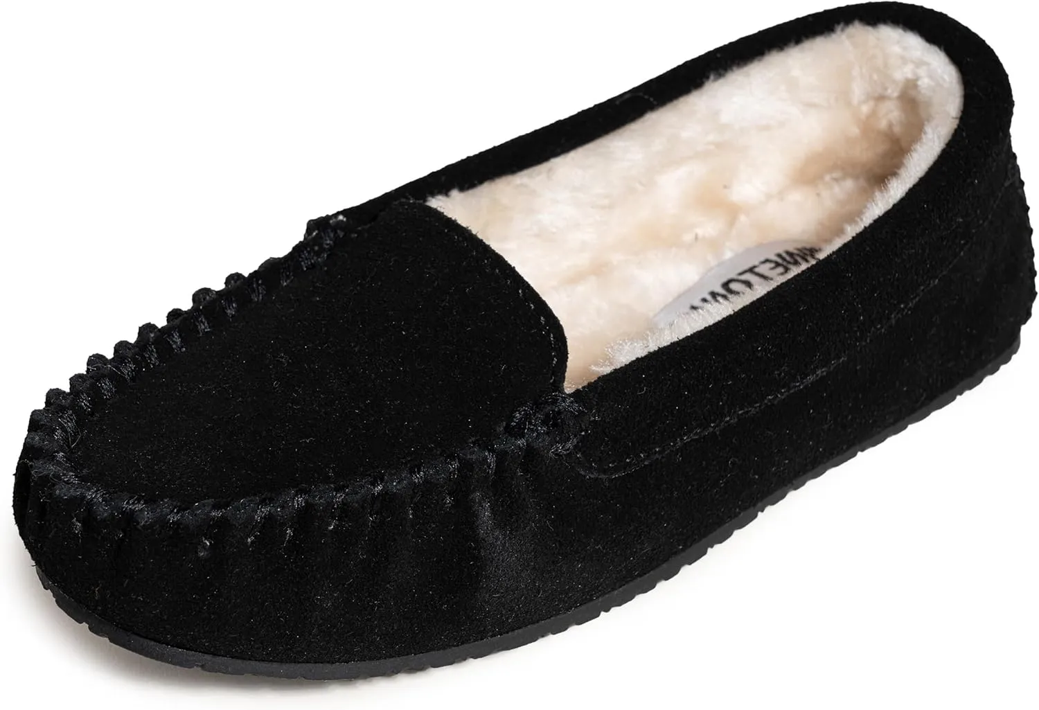 Minnetonka Cosi Venetian – Cozy Indoor Slippers for Women with Durable Rubber Hard Sole Design, Genuine Suede and Soft Pile Lining