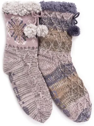 MUK LUKS Women's 2 Pair Pack Tall Cabin