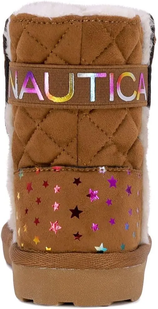Nautica Kids Girls Boot With Sherpa Fur For Snow And Winter-Warm Ankle Slipper Bootie (Big Kid - Little Kid - Toddler)