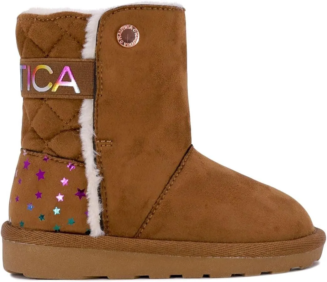 Nautica Kids Girls Boot With Sherpa Fur For Snow And Winter-Warm Ankle Slipper Bootie (Big Kid - Little Kid - Toddler)