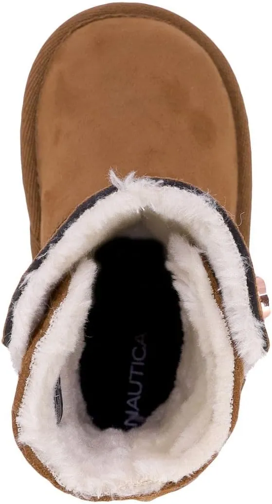 Nautica Kids Girls Boot With Sherpa Fur For Snow And Winter-Warm Ankle Slipper Bootie (Big Kid - Little Kid - Toddler)