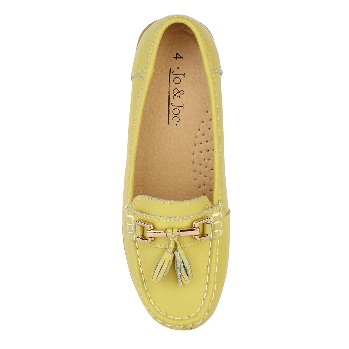 Nautical Leather Loafer Lime