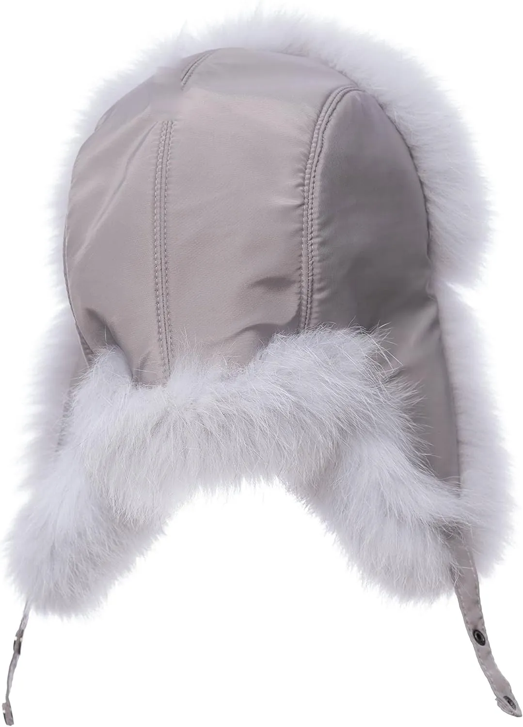 Outdoor Real Fur Ushanka - Rex Rabbit or Fox Fur, Unisex Design for All Weather
