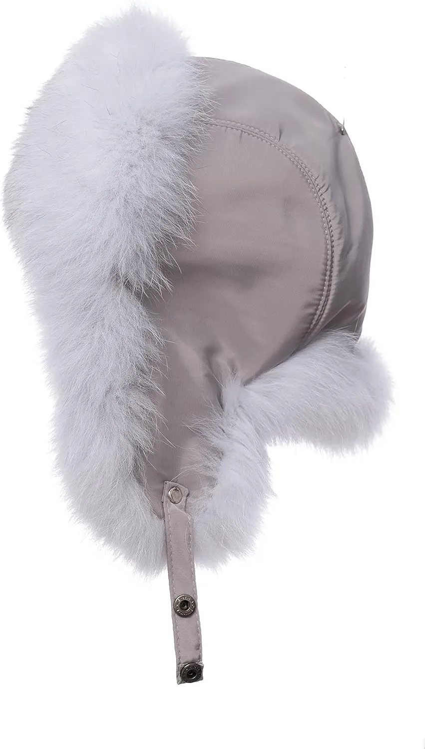 Outdoor Real Fur Ushanka - Rex Rabbit or Fox Fur, Unisex Design for All Weather