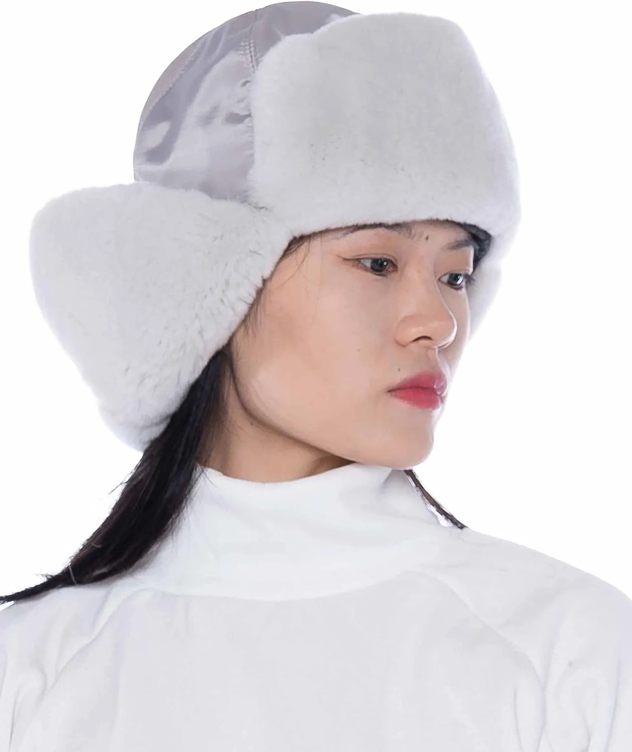 Outdoor Real Fur Ushanka - Rex Rabbit or Fox Fur, Unisex Design for All Weather